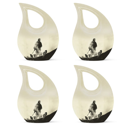 Large Shepherd-themed Memorial Urn 