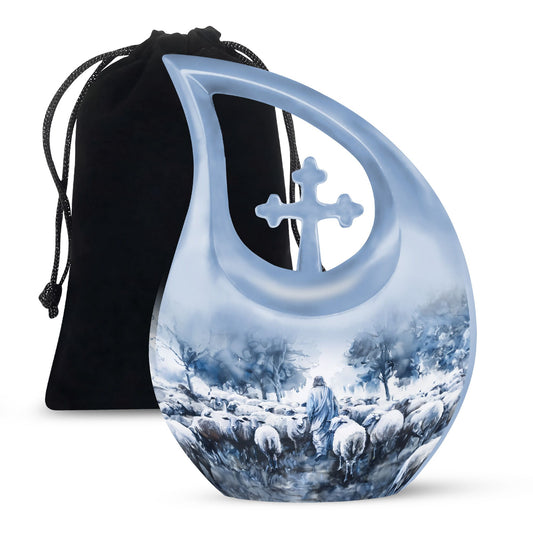 10-inch Shepherd themed urn