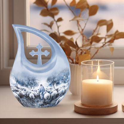 10-inch Shepherd themed urn