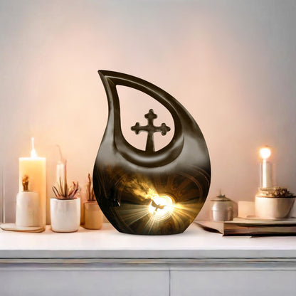 10-inch catholic urn 