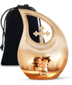 10 Inch Cross Drop Brother and Sister Urn, 