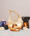 10 Inch Cross Drop Brother and Sister Urn, 