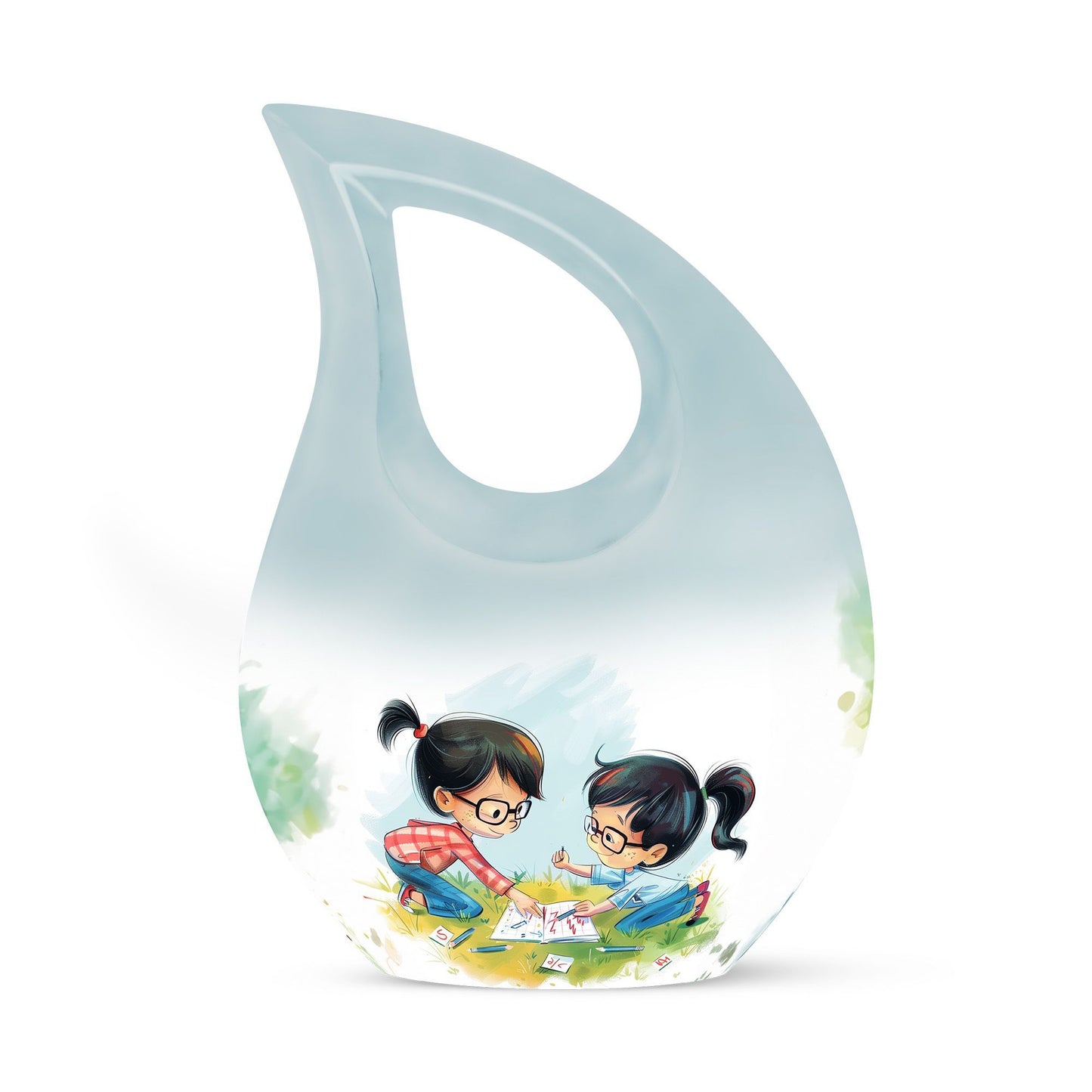 10 inch Brother And Sister Cross Drop designed memorial urn 