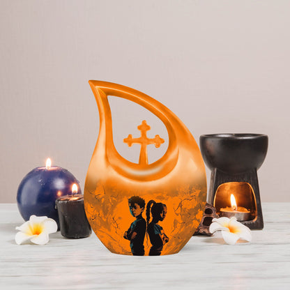 Pink Brother And Sister Urn 