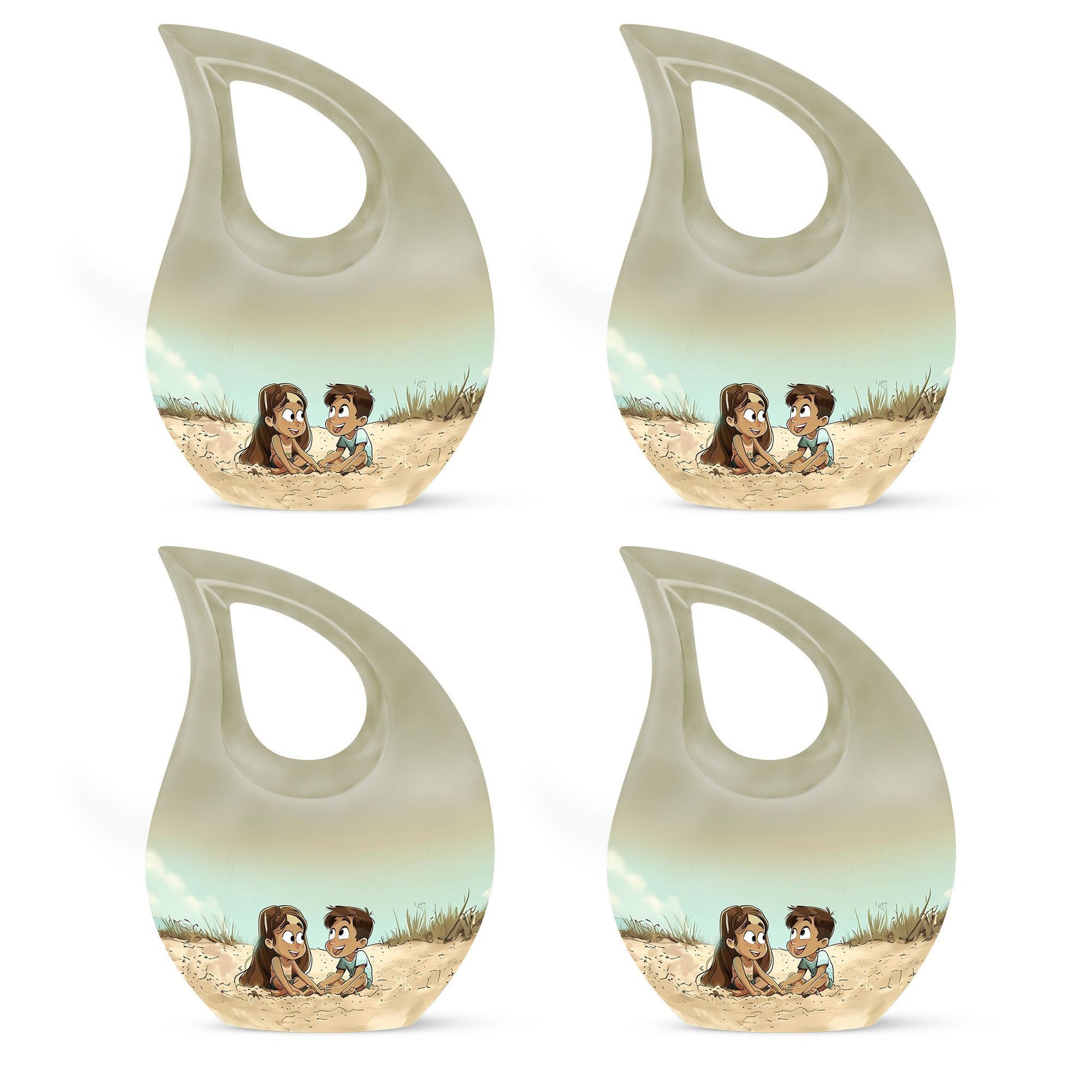 Personalized brother and sister memorial urn