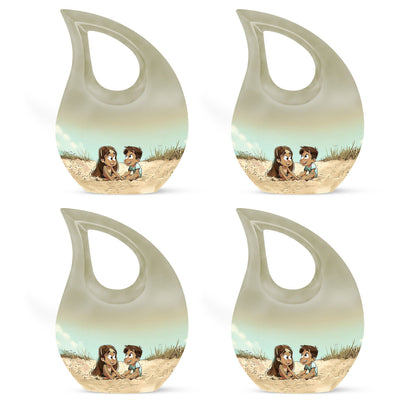 Personalized brother and sister memorial urn