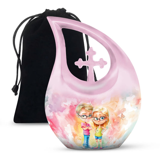 10-Inch Aluminium Brother and Sister Large Urn 