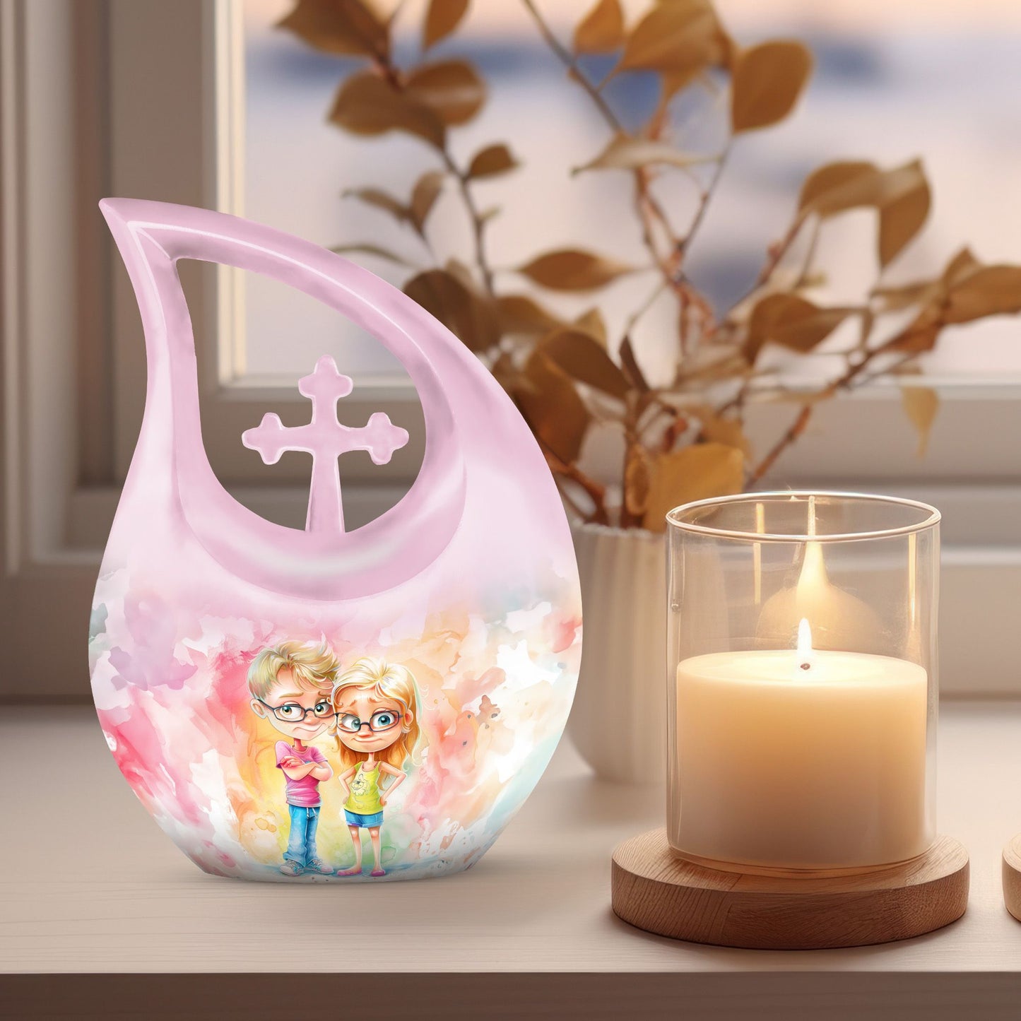 10-Inch Aluminium Brother and Sister Large Urn 
