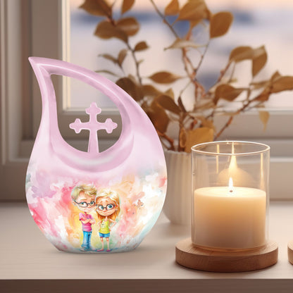 10-Inch Aluminium Brother and Sister Large Urn 