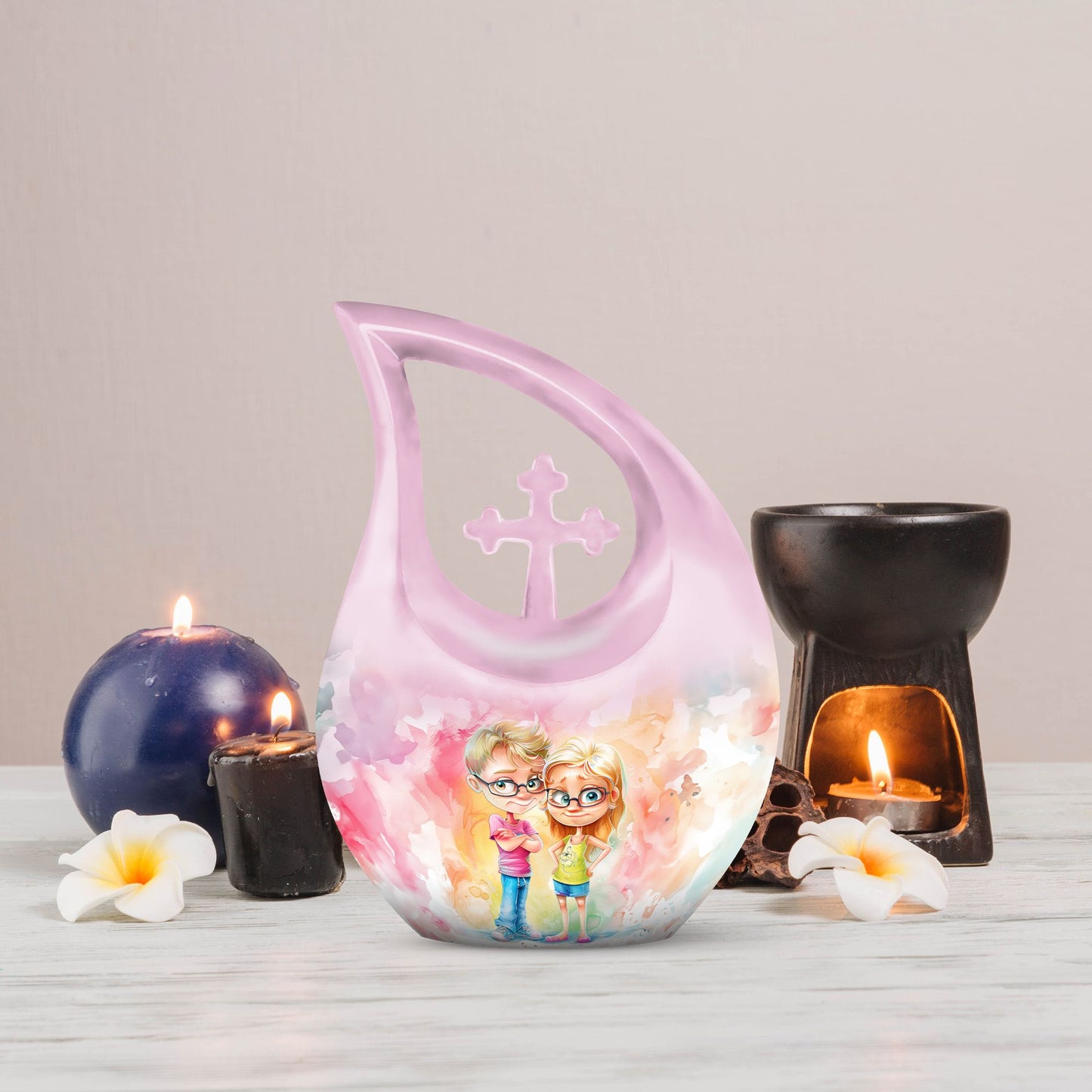 10-Inch Aluminium Brother and Sister Large Urn 