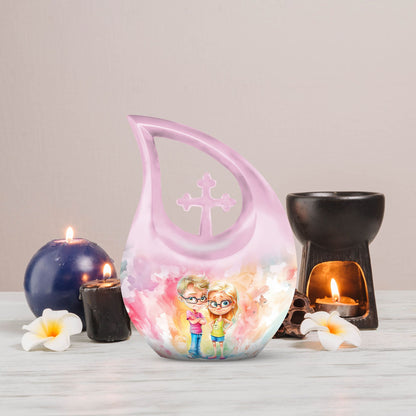 10-Inch Aluminium Brother and Sister Large Urn 