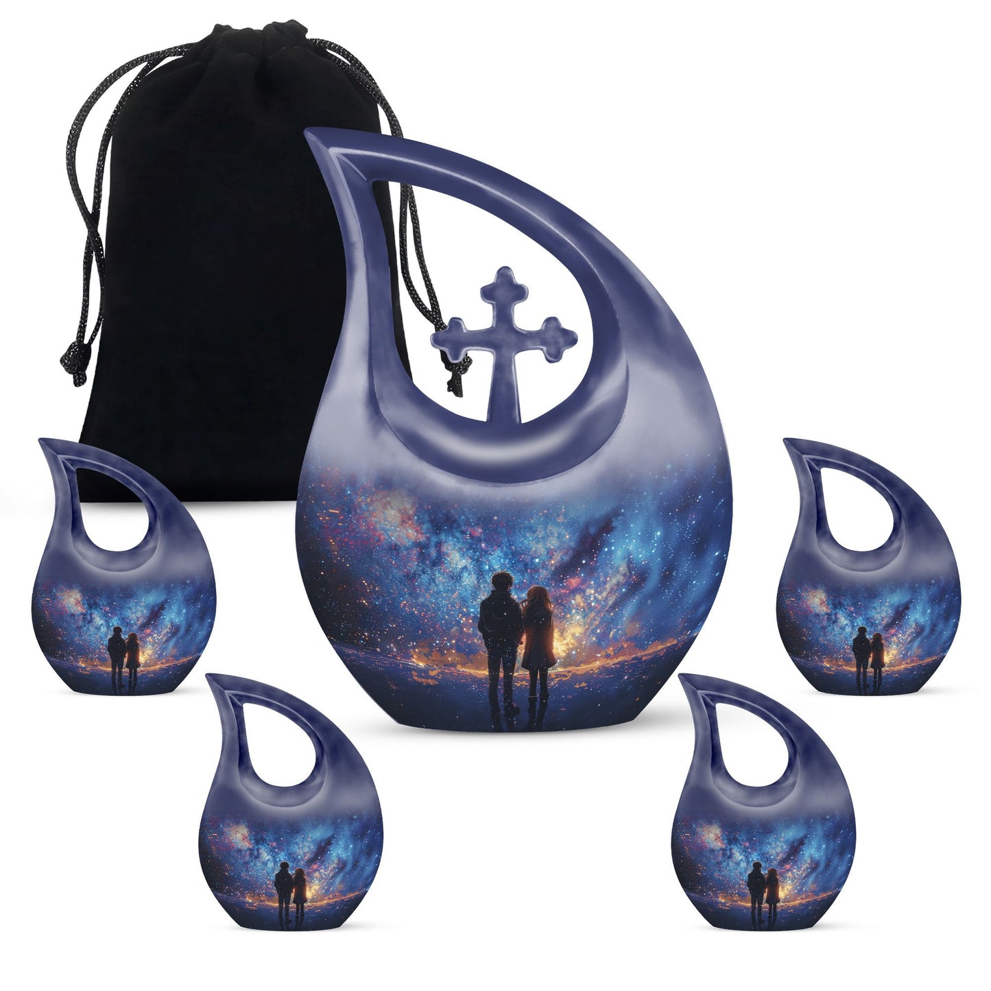 Modern 10-inch Brother and Sister Urn
