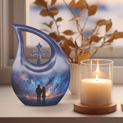 Modern 10-inch Brother and Sister Urn