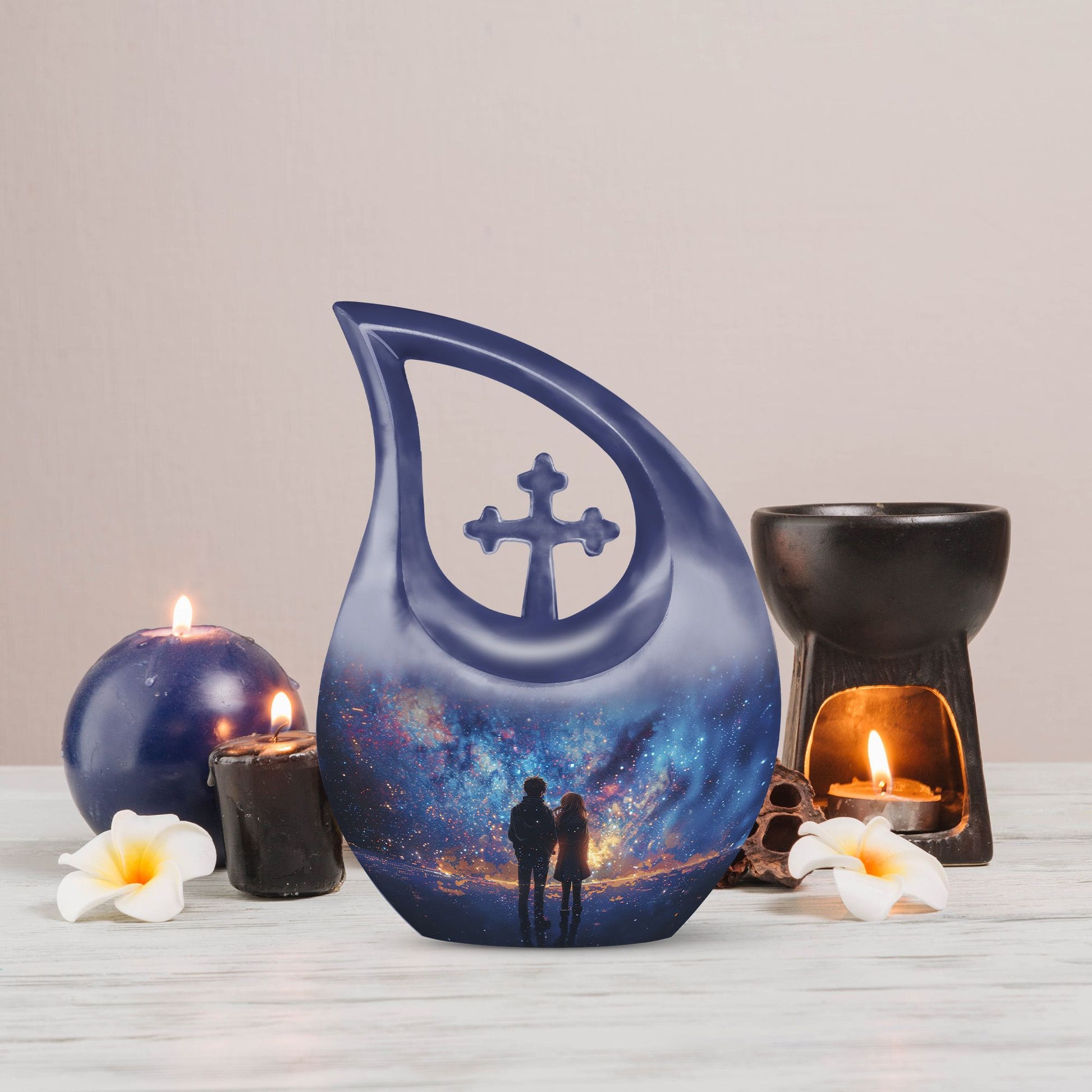 Modern 10-inch Brother and Sister Urn