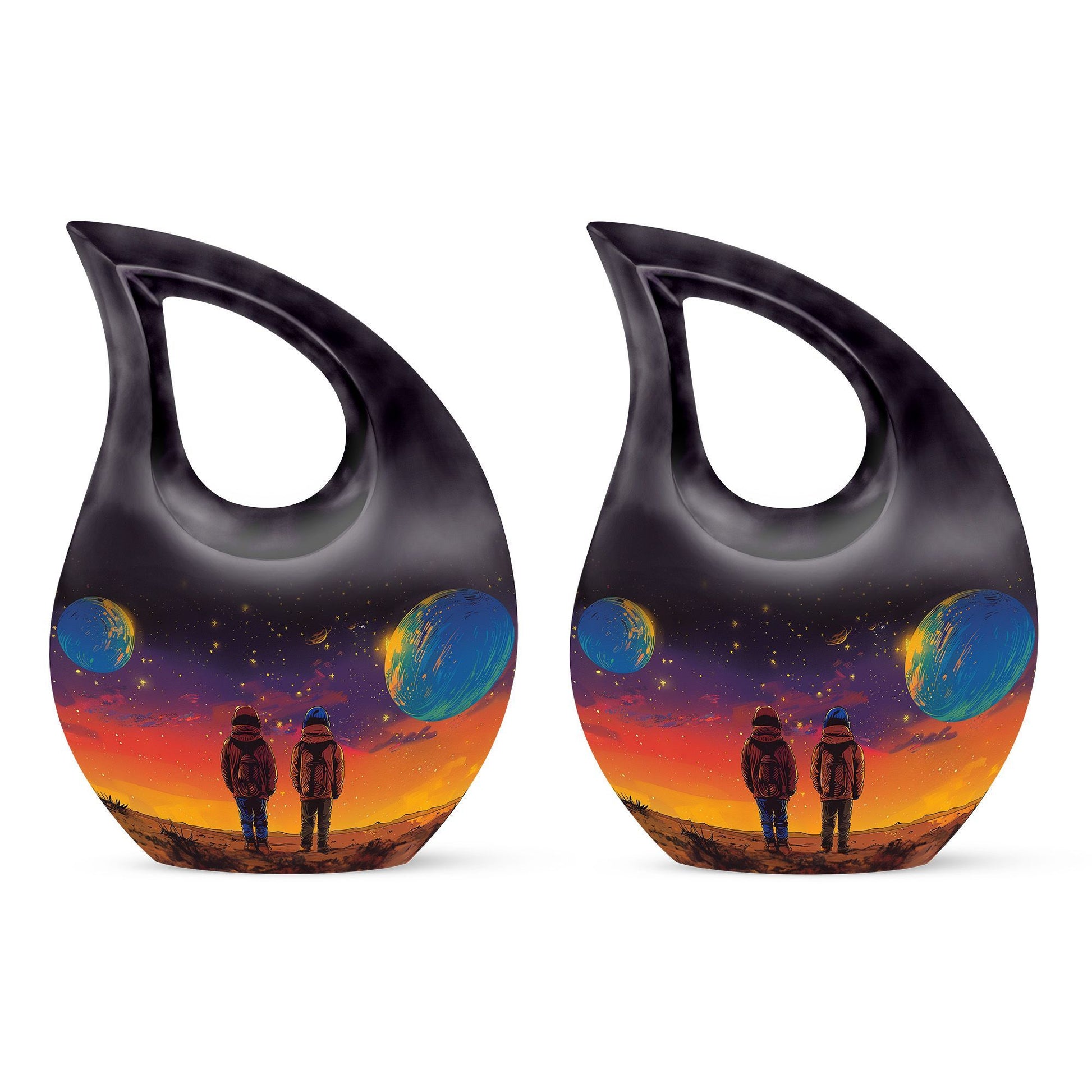 10 Inch Cross Drop Brother And Sister Memorial Urn 