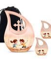10-inch Brother and Sister themed Cross Drop custom Mom Urn