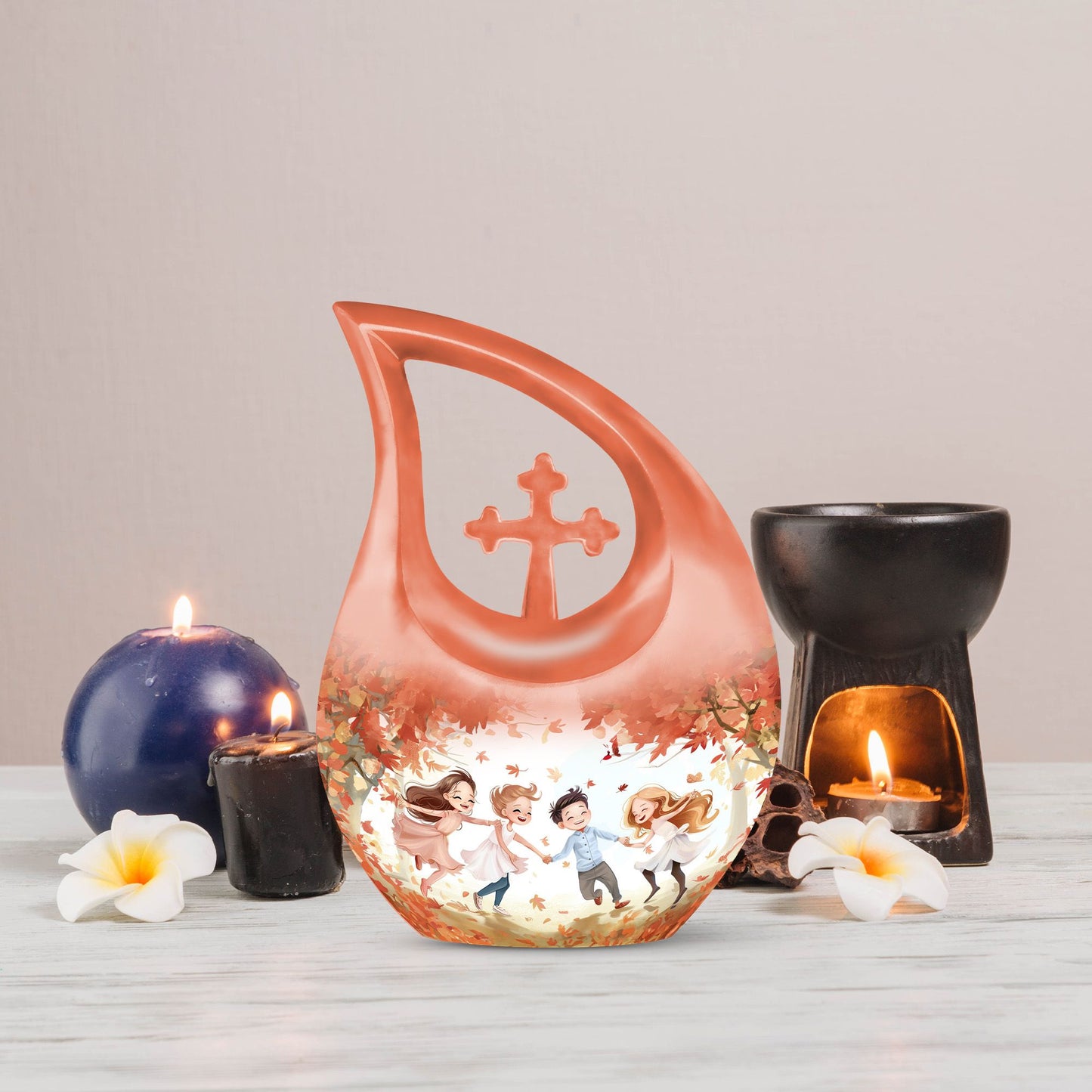 10-inch Brother and Sister themed memorial urn