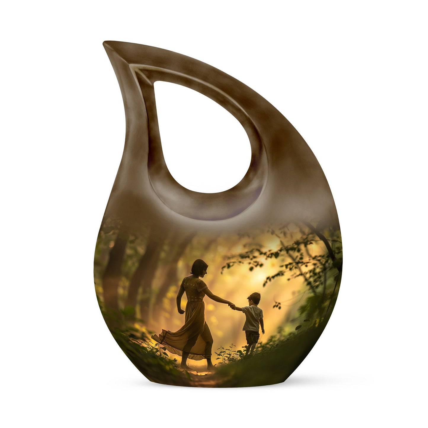 Brother and Sister 10-inch memorial urn