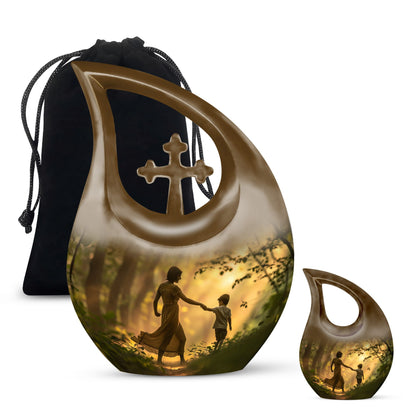 Brother and Sister 10-inch memorial urn