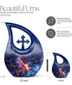 10 Inch cross drop design fish urn 