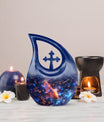 10 Inch cross drop design fish urn 