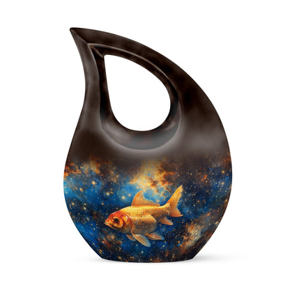 10 inch Cross Drop Fish Urn, 