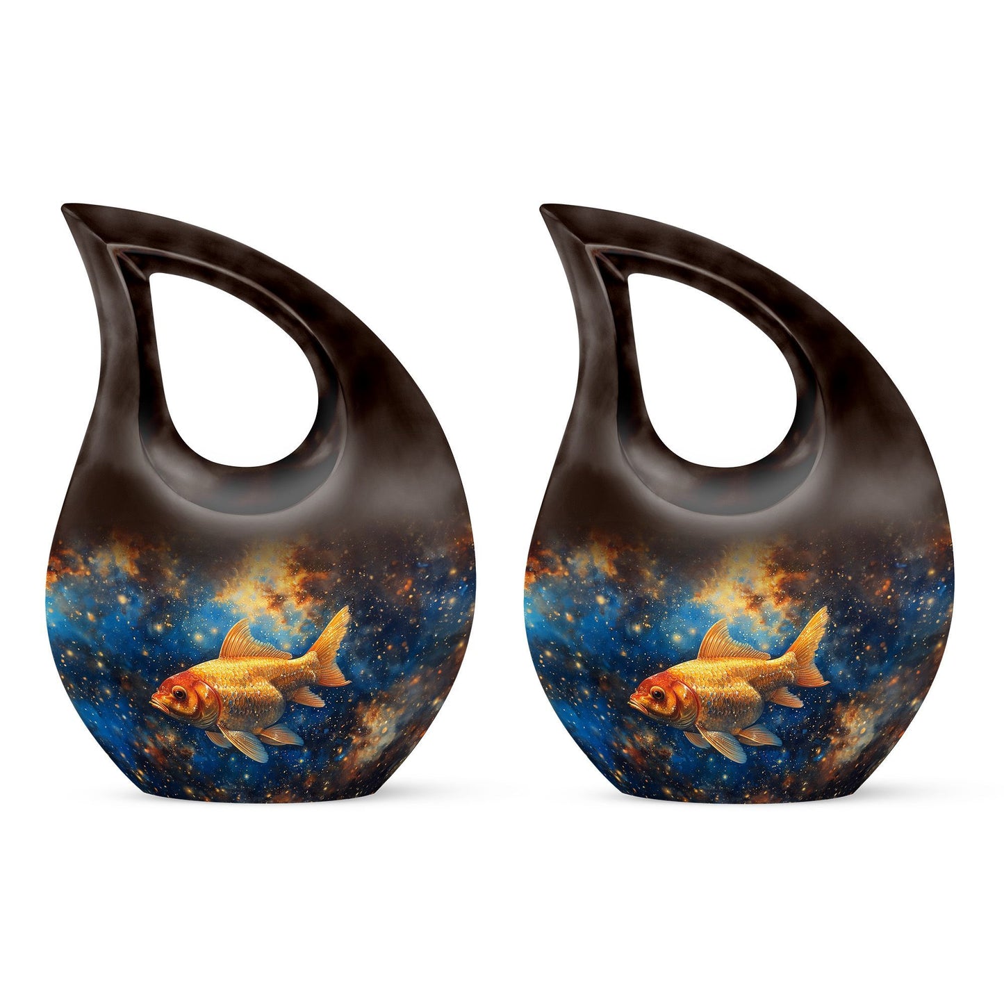 10 inch Cross Drop Fish Urn, 