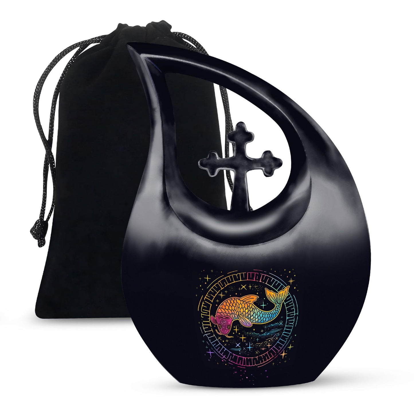 10-inch Cross Drop Fish Urn