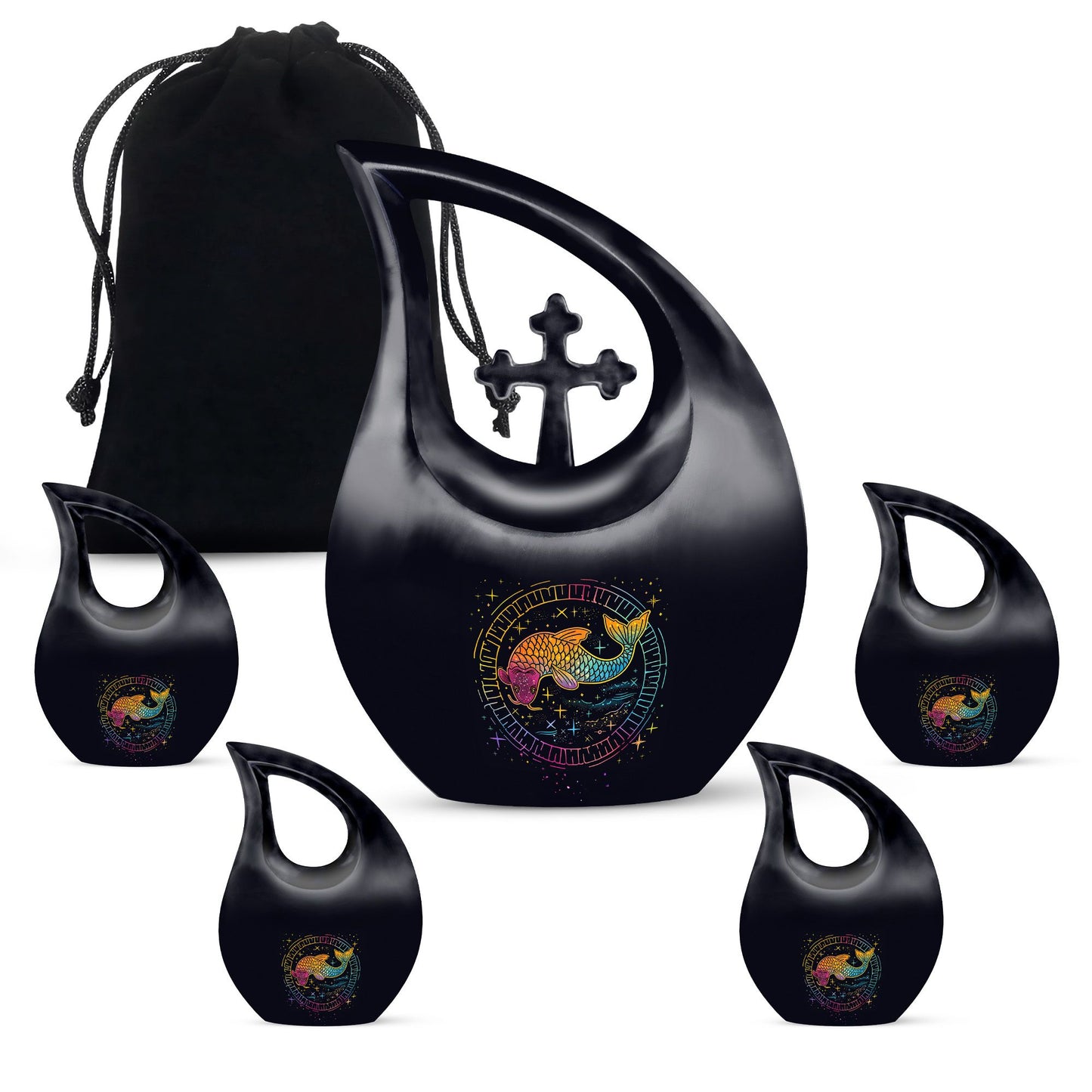 10-inch Cross Drop Fish Urn