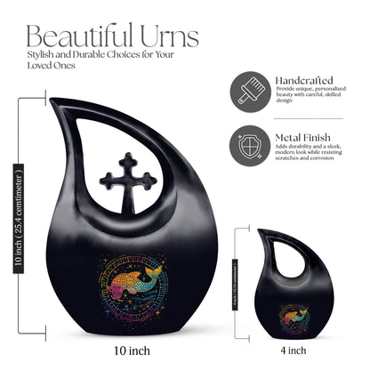 10-inch Cross Drop Fish Urn