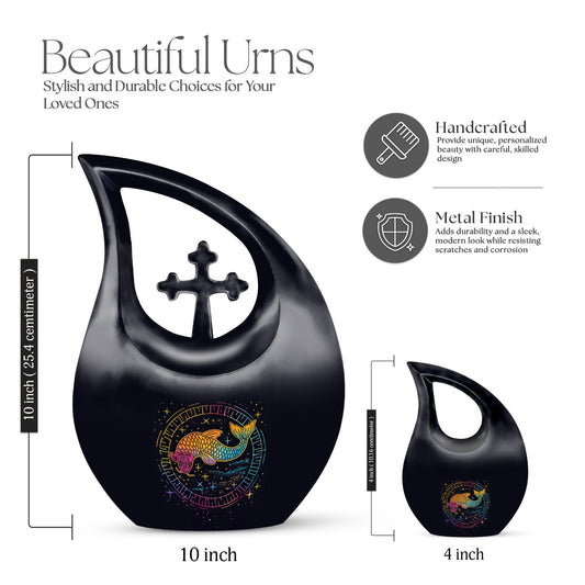 10-inch Cross Drop Fish Urn