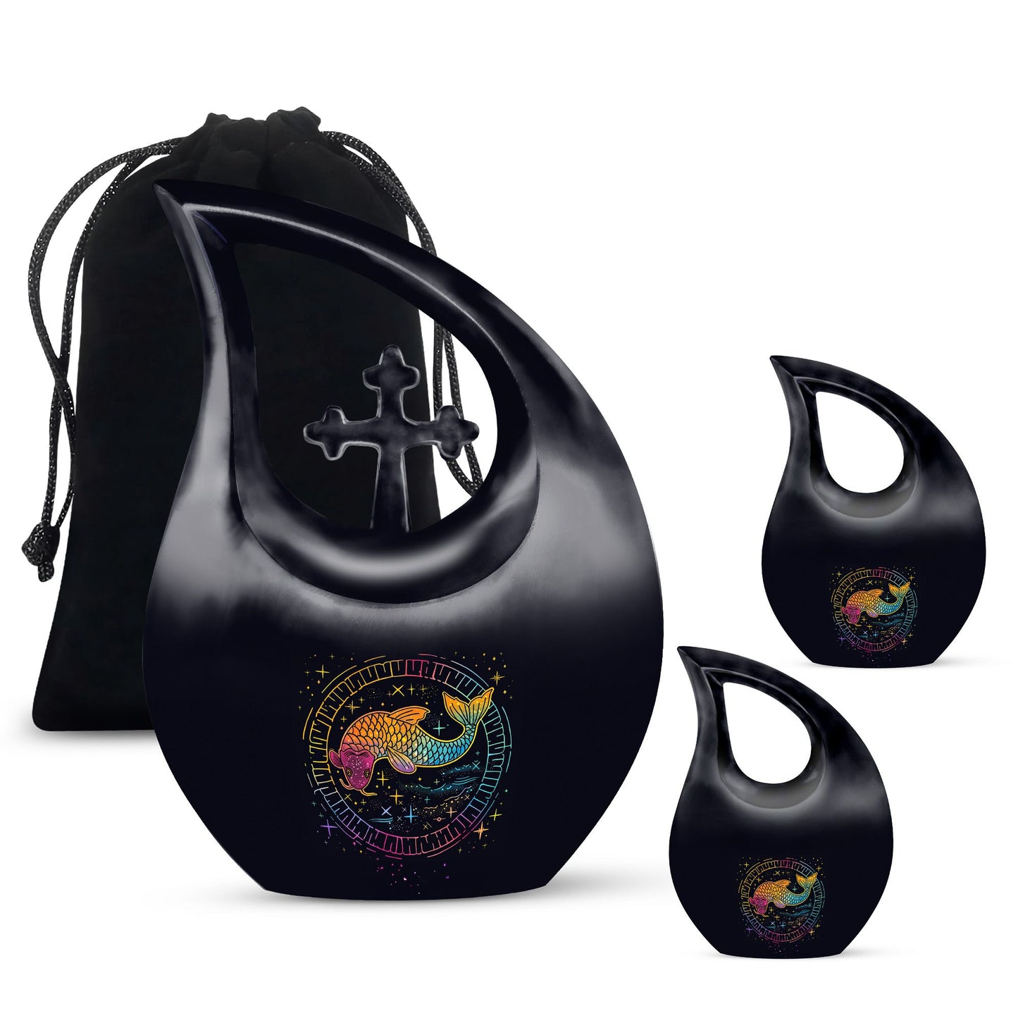 10-inch Cross Drop Fish Urn