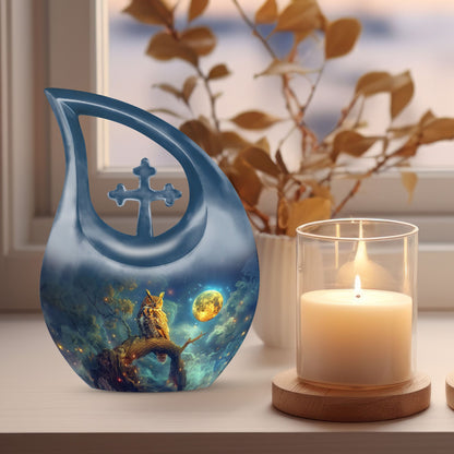 10 Inch Owl Urn, 