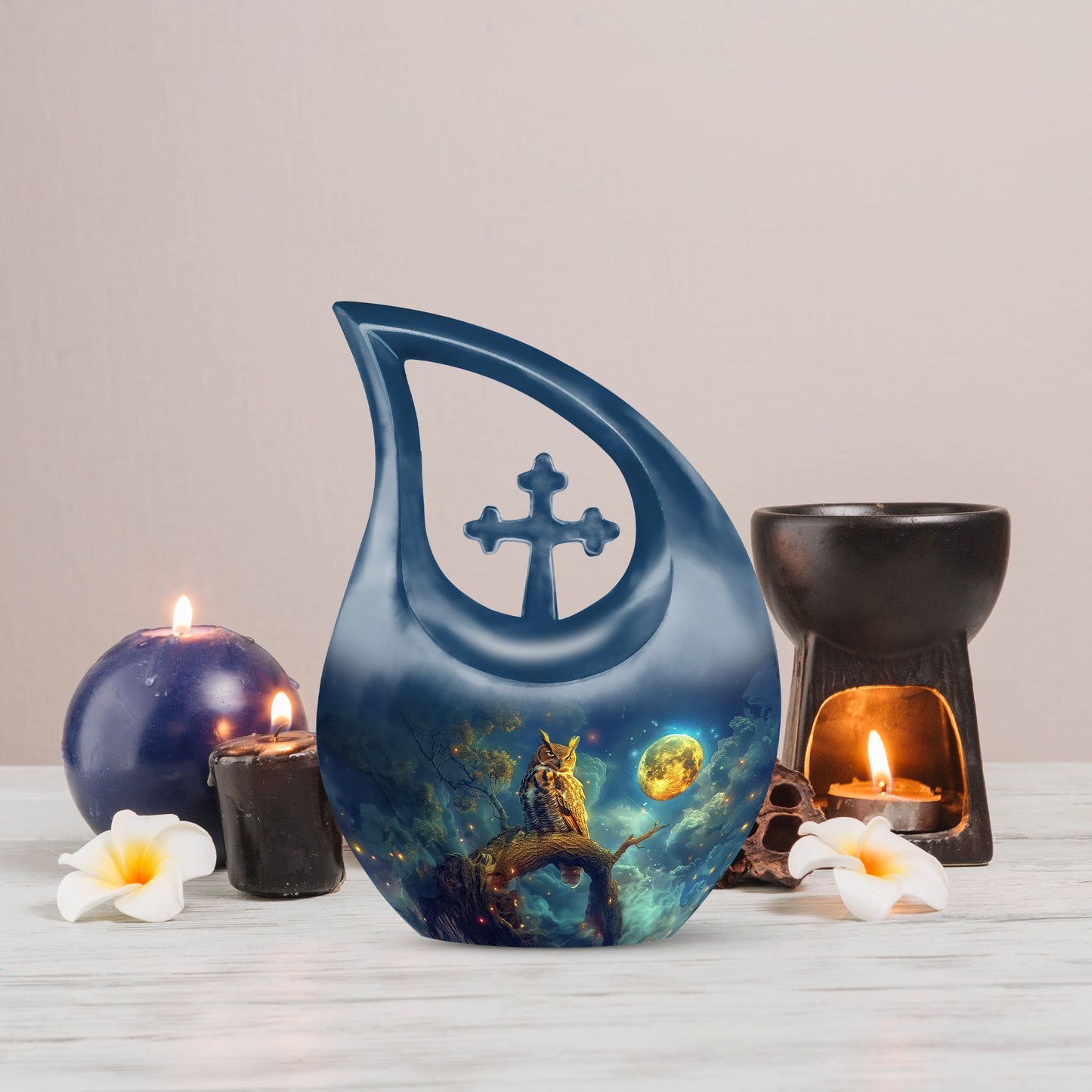 10 Inch Owl Urn, 
