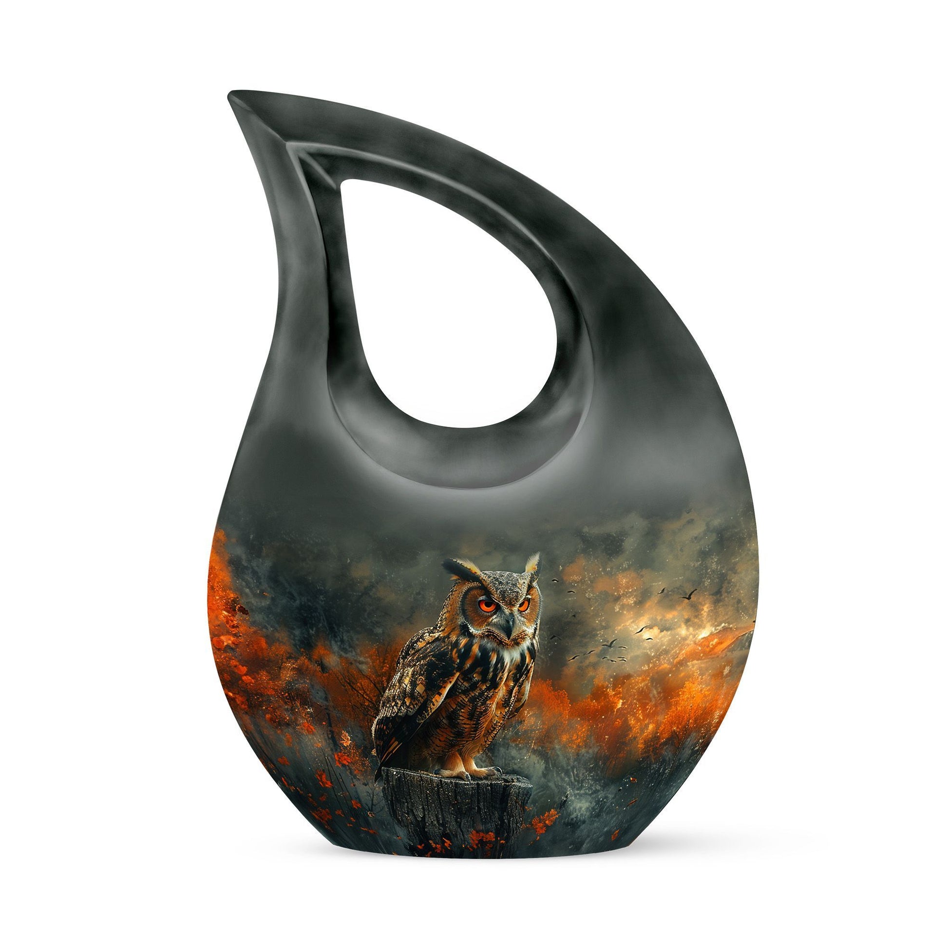 10-inch Aluminium Large Owl Urn, 