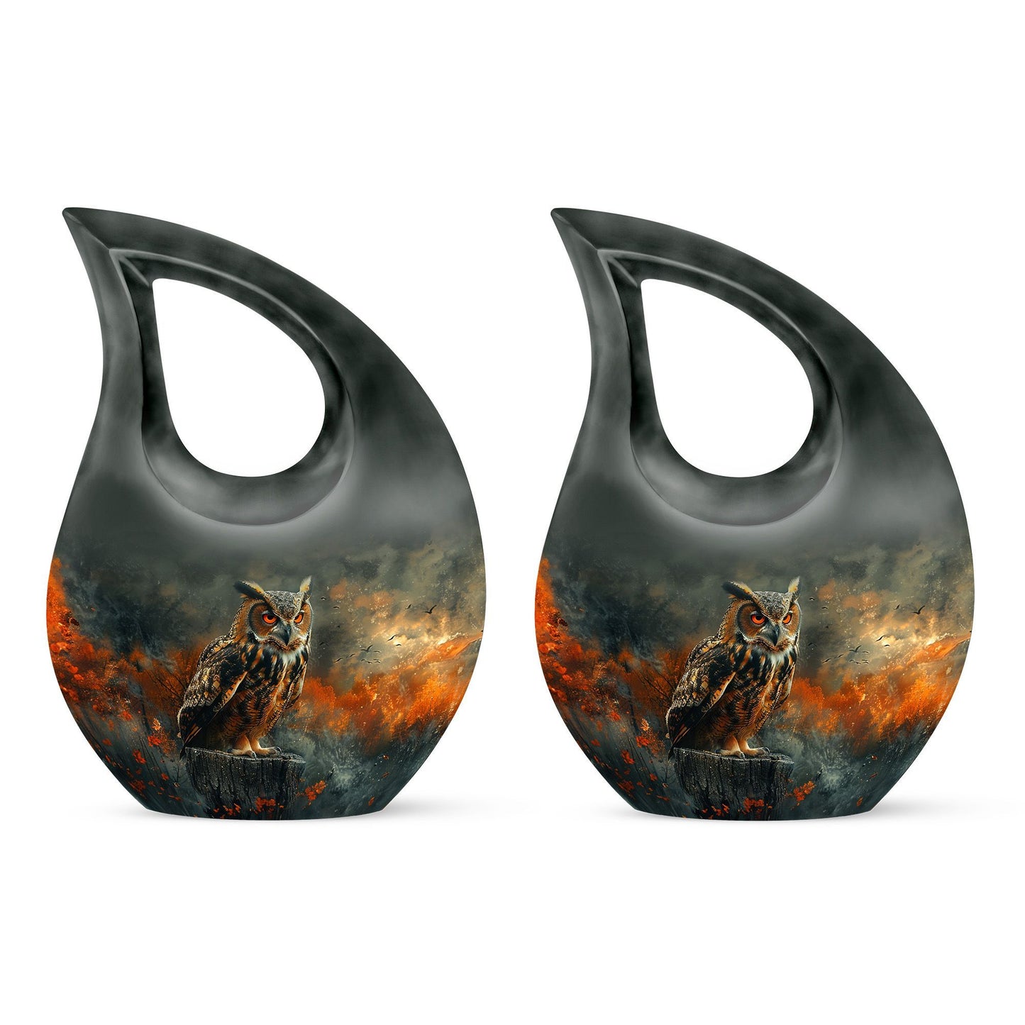10-inch Aluminium Large Owl Urn, 
