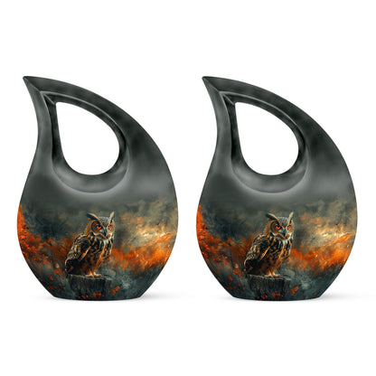 10-inch Aluminium Large Owl Urn, 