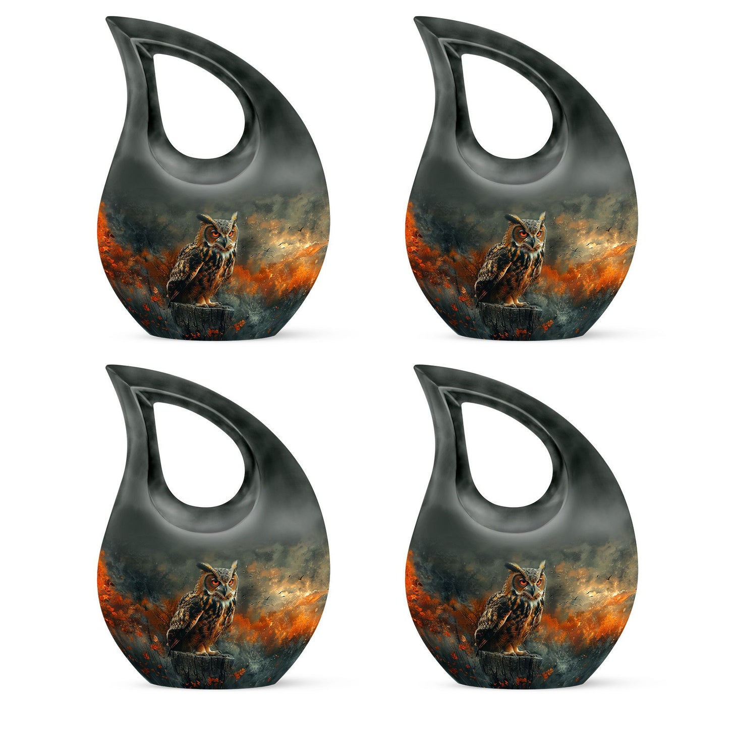 10-inch Aluminium Large Owl Urn, 