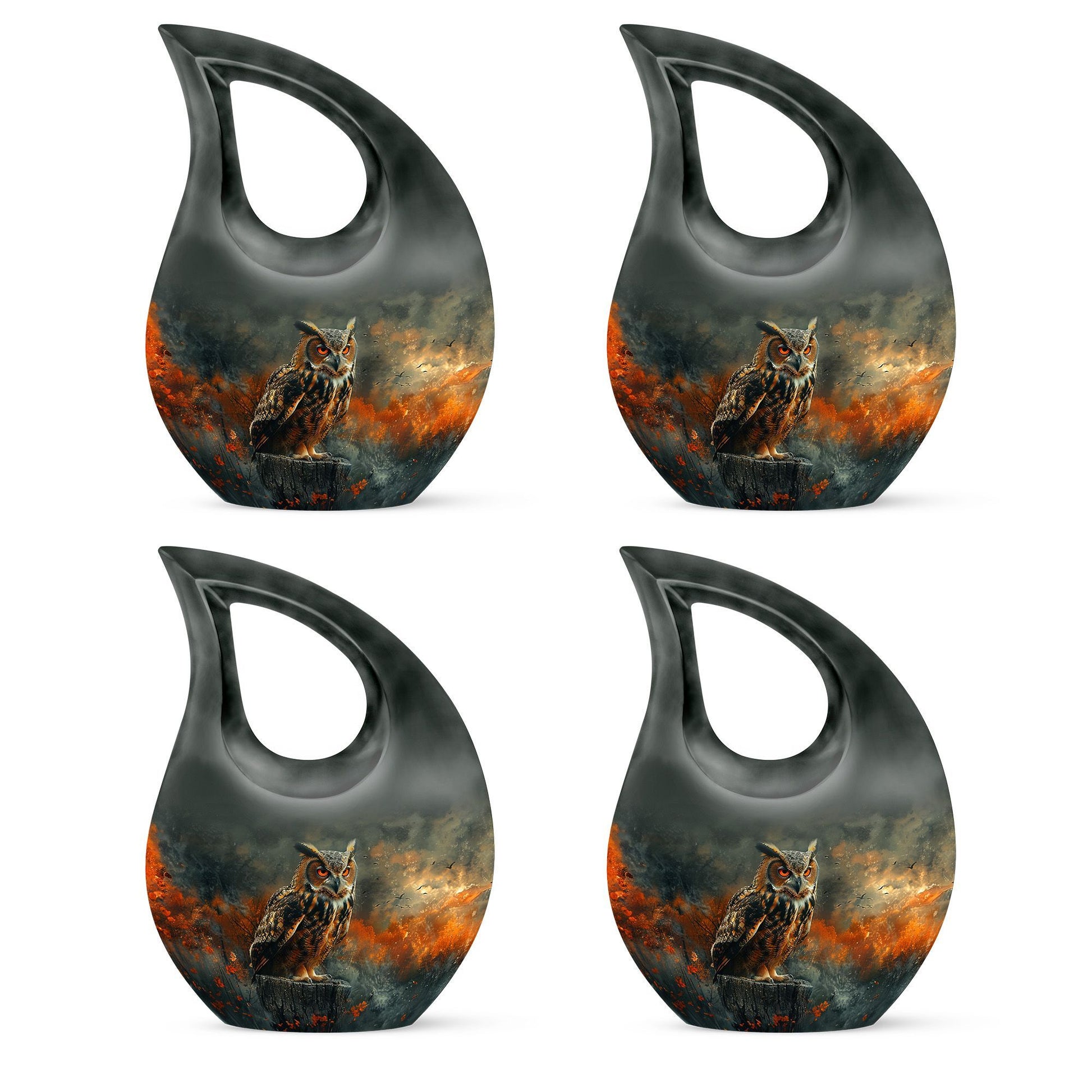 10-inch Aluminium Large Owl Urn, 