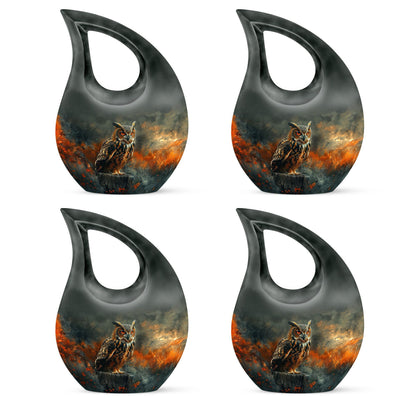 10-inch Aluminium Large Owl Urn, 