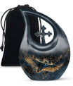 10-inch Owl-themed Cross Drop Urn 