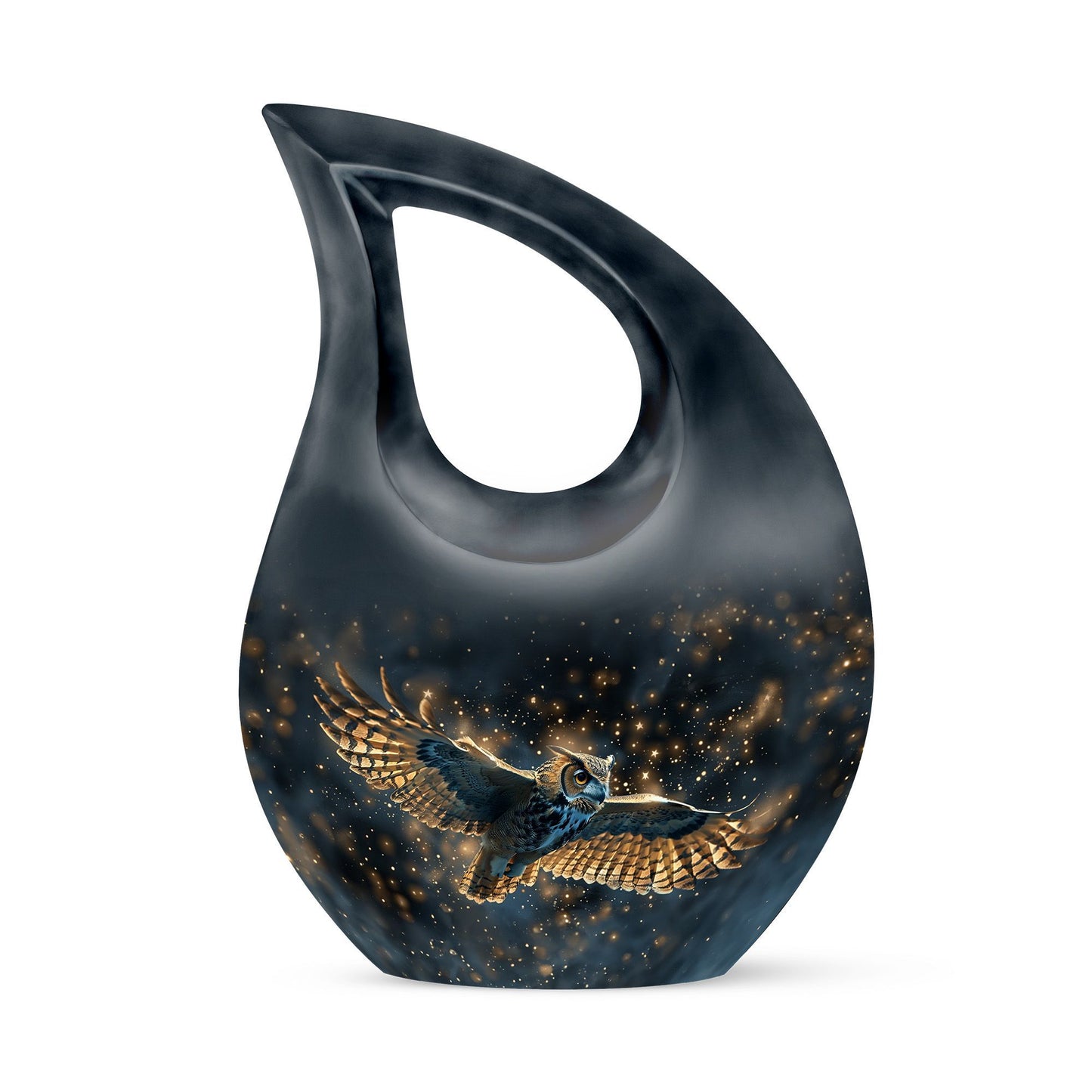 10-inch Owl-themed Cross Drop Urn 