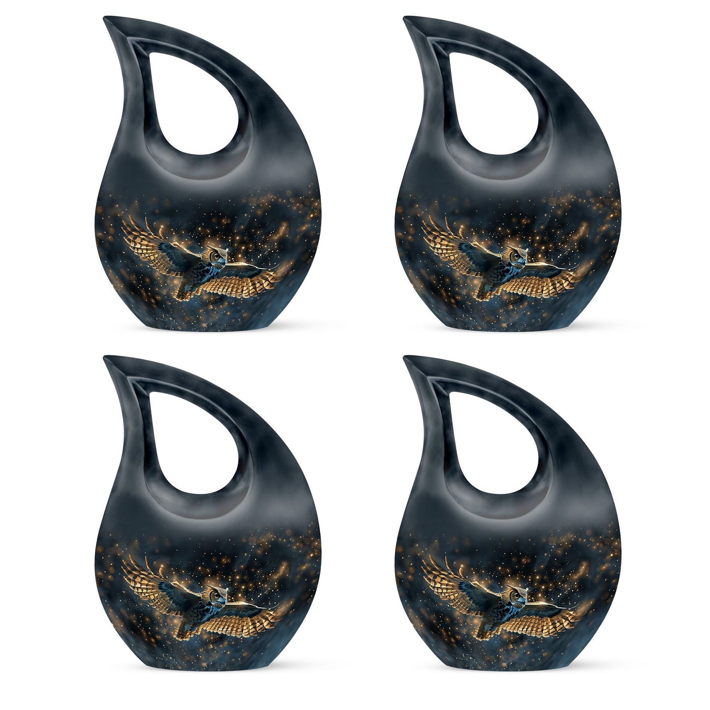 10-inch Owl-themed Cross Drop Urn 