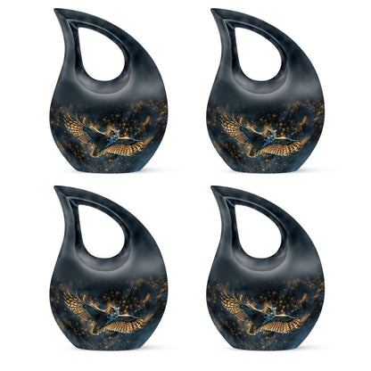 10-inch Owl-themed Cross Drop Urn 