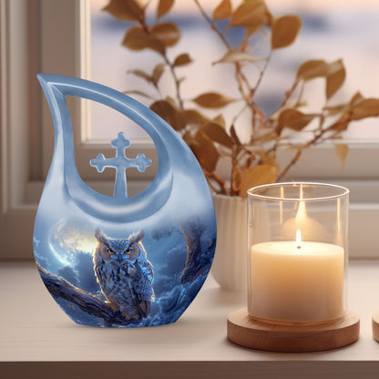 10-inch Owl themed Memorial Urn 
