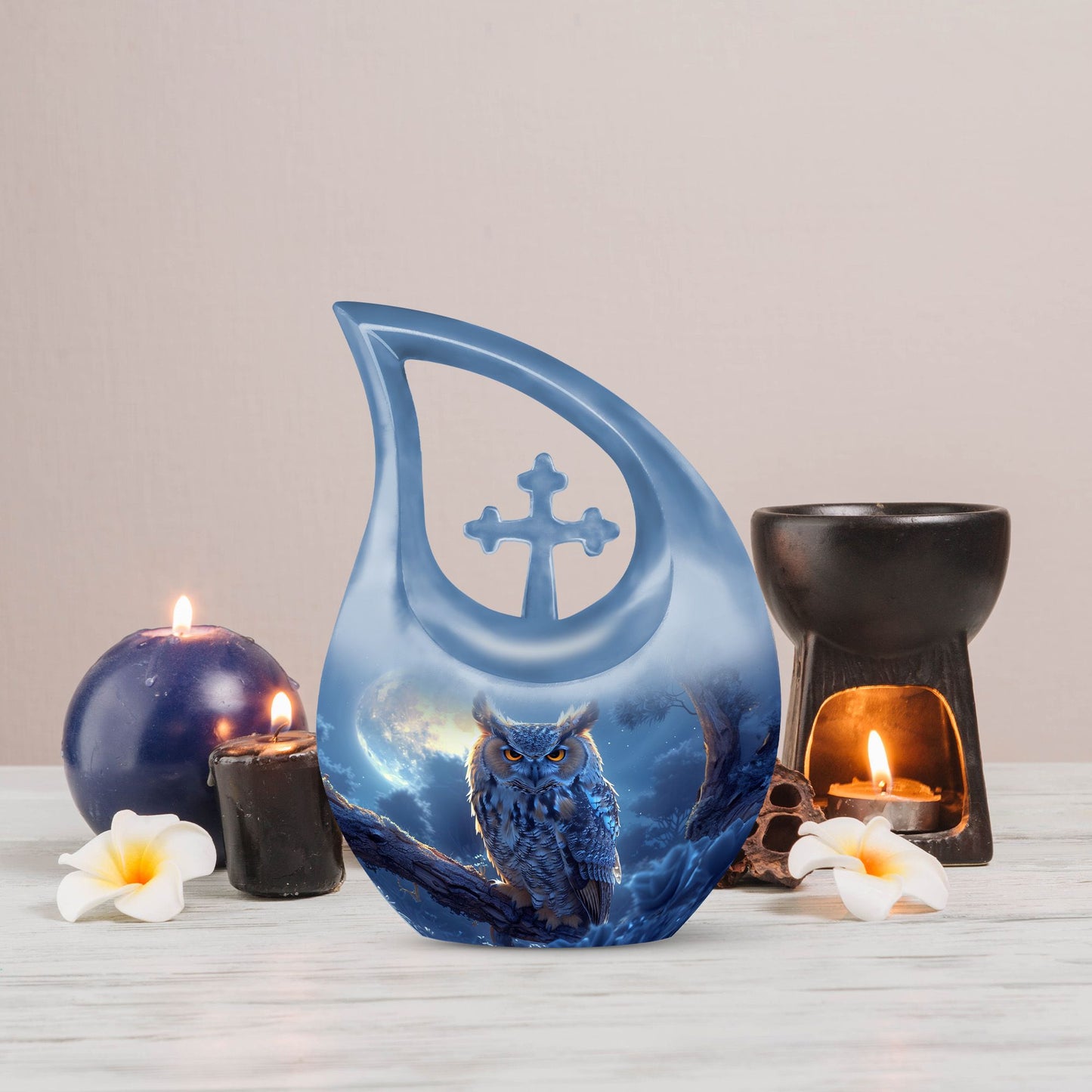 10-inch Owl themed Memorial Urn 