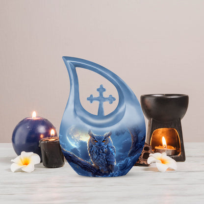 10-inch Owl themed Memorial Urn 