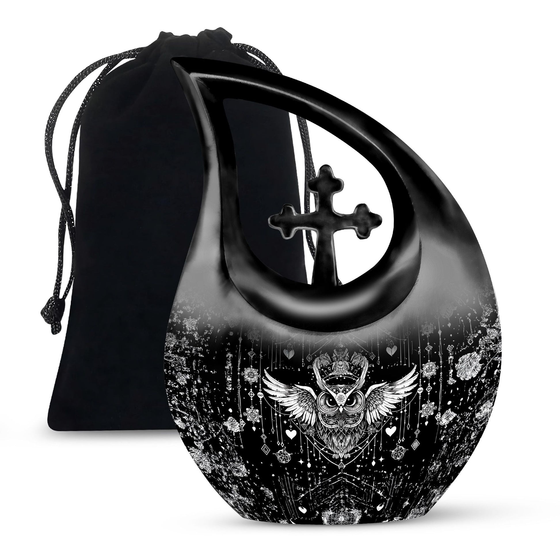 10-inch Aluminum Owl Themed Large Urn 