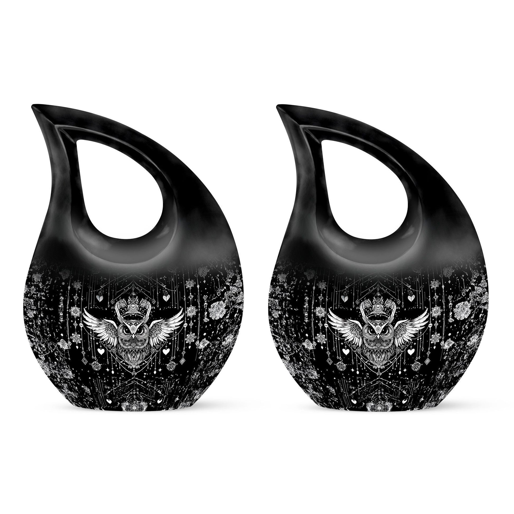 10-inch Aluminum Owl Themed Large Urn 