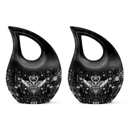 10-inch Aluminum Owl Themed Large Urn 